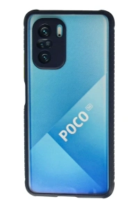 Xiaomi Poco F3 Kılıf Miami Şeffaf Silikon - Lacivert