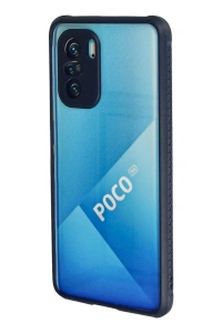 Xiaomi Poco F3 Kılıf Miami Şeffaf Silikon - Lacivert