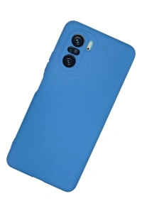 Xiaomi Poco F3 Kılıf Nano içi Kadife Silikon - Mavi