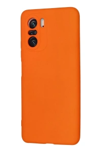 Xiaomi Poco F3 Kılıf Nano içi Kadife Silikon - Turuncu