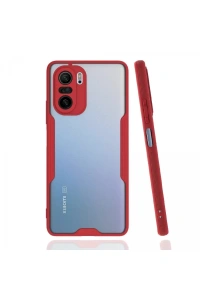 Xiaomi Poco F3 Kılıf Platin Silikon - Kırmızı