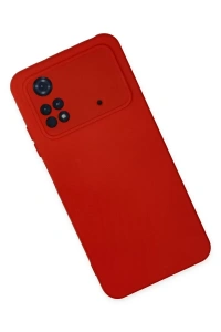 Xiaomi Poco M4 Pro 4G Kılıf Nano içi Kadife Silikon - Kırmızı