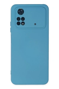 Xiaomi Poco M4 Pro 4G Kılıf Nano içi Kadife Silikon - Mavi