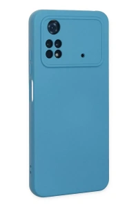 Xiaomi Poco M4 Pro 4G Kılıf Nano içi Kadife Silikon - Mavi
