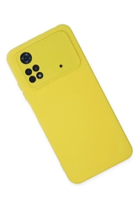 Xiaomi Poco M4 Pro 4G Kılıf Nano içi Kadife Silikon - Sarı