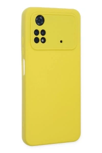 Xiaomi Poco M4 Pro 4G Kılıf Nano içi Kadife Silikon - Sarı