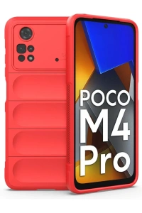 Xiaomi Poco M4 Pro 4G Kılıf Optimum Silikon - Kırmızı