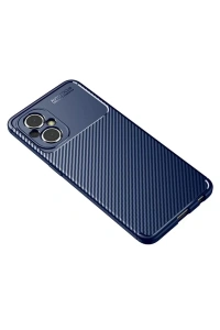 Xiaomi Poco M5 Kılıf Auto Focus Karbon Kapak - Lacivert