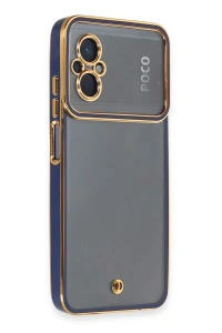 Xiaomi Poco M5 Kılıf Liva Lens Silikon - Mavi