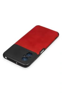 Xiaomi Poco M5 Kılıf Loop Deri Silikon - Kırmızı