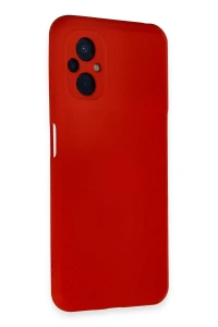 Xiaomi Poco M5 Kılıf Nano içi Kadife Silikon - Kırmızı