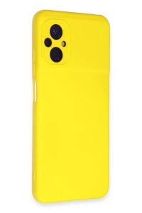 Xiaomi Poco M5 Kılıf Nano içi Kadife Silikon - Sarı