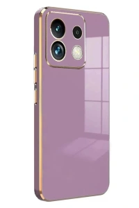Xiaomi Poco M6 Pro 4G Kılıf Volet Silikon - Mor