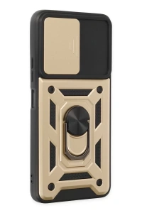 Xiaomi Poco X3 GT Kılıf Pars Lens Yüzüklü Silikon - Gold