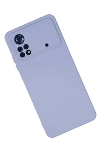 Xiaomi Poco X4 Pro 5G Kılıf Nano içi Kadife Silikon - Lila