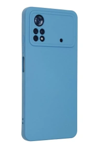 Xiaomi Poco X4 Pro 5G Kılıf Nano içi Kadife Silikon - Mavi