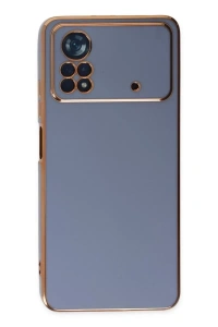 Xiaomi Poco X4 Pro 5G Kılıf Volet Silikon - Mavi