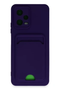 Xiaomi Poco X5 5G Kılıf Kelvin Kartvizitli Silikon - Derin Mor