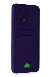 Xiaomi Poco X5 5G Kılıf Kelvin Kartvizitli Silikon - Derin Mor
