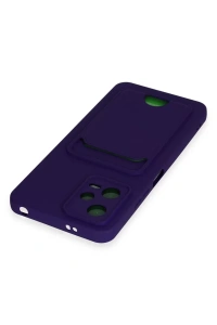 Xiaomi Poco X5 5G Kılıf Kelvin Kartvizitli Silikon - Derin Mor