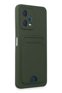 Xiaomi Poco X5 5G Kılıf Kelvin Kartvizitli Silikon - Koyu Yeşil