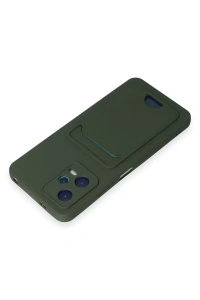 Xiaomi Poco X5 5G Kılıf Kelvin Kartvizitli Silikon - Koyu Yeşil
