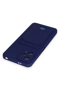 Xiaomi Poco X5 5G Kılıf Kelvin Kartvizitli Silikon - Lacivert