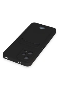 Xiaomi Poco X5 5G Kılıf Kelvin Kartvizitli Silikon - Siyah