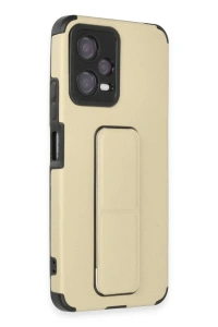Xiaomi Poco X5 5G Kılıf Mega Standlı Silikon - Gold
