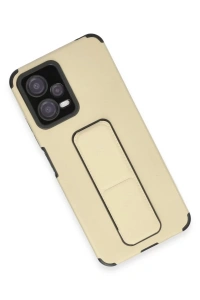 Xiaomi Poco X5 5G Kılıf Mega Standlı Silikon - Gold