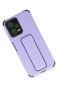 Xiaomi Poco X5 5G Kılıf Mega Standlı Silikon - Lila