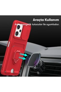 Xiaomi Poco X5 5G Kılıf Zuma Kartvizitli Yüzüklü Silikon - Lacivert