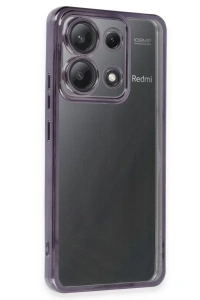 Xiaomi Poco X6 Kılıf Lensli Silikon - Mor
