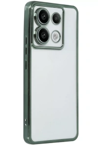 Xiaomi Poco X6 Kılıf Lensli Silikon - Yeşil