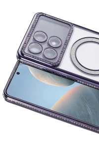 Xiaomi Poco X6 Pro Joke Simli Magneticsafe Kılıf - Derin Mor