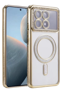 Xiaomi Poco X6 Pro Joke Simli Magneticsafe Kılıf - Gold