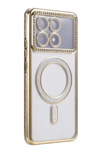 Xiaomi Poco X6 Pro Joke Simli Magneticsafe Kılıf - Gold