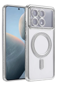 Xiaomi Poco X6 Pro Joke Simli Magneticsafe Kılıf - Gümüş