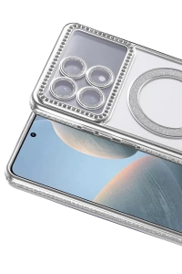 Xiaomi Poco X6 Pro Joke Simli Magneticsafe Kılıf - Gümüş