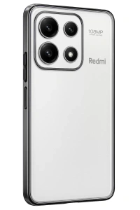 Xiaomi Poco X6 Pro Kılıf Lensli Silikon - Gümüş