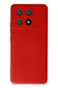 Xiaomi Poco X6 Pro Kılıf Nano içi Kadife Silikon - Kırmızı