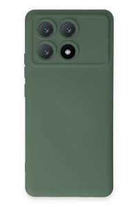 Xiaomi Poco X6 Pro Kılıf Nano içi Kadife Silikon - Koyu Yeşil
