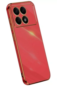 Xiaomi Poco X6 Pro Kılıf Volet Silikon - Kırmızı
