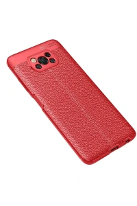 Xiaomi Pocophone X3 Kılıf Auto Focus Kapak - Kırmızı