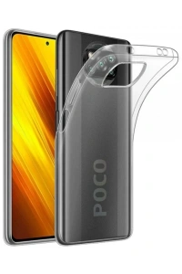 Xiaomi Pocophone X3 Kılıf Lüx Şeffaf Silikon