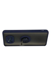 Xiaomi Pocophone X3 Kılıf Montreal Yüzüklü Silikon Kapak - Lacivert