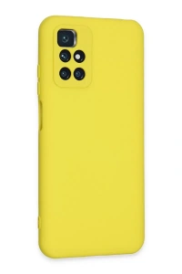 Xiaomi Redmi 10 2022 Kılıf Nano içi Kadife Silikon - Sarı