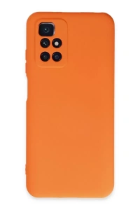 Xiaomi Redmi 10 2022 Kılıf Nano içi Kadife Silikon - Turuncu