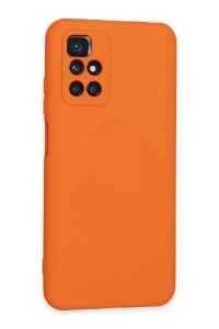 Xiaomi Redmi 10 2022 Kılıf Nano içi Kadife Silikon - Turuncu