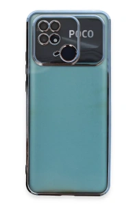 Xiaomi Redmi 10C Kılıf Lensli Silikon - Açık Mavi